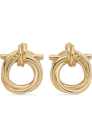 Salvatore Ferragamo Gancini twisted hoop earrings