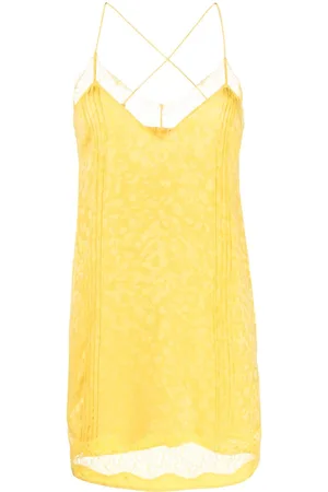 Zadig & Voltaire Lace-trim silk-jacquard minidress
