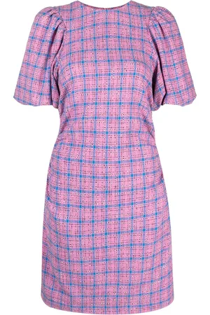 Ganni Check-pattern minidress