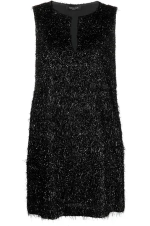 Fabiana Filippi Metallic-threading fringed minidress