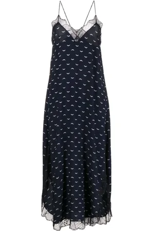 Zadig & Voltaire Lace-trim silk midi dress