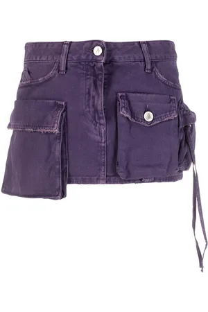 The Attico Fay denim miniskirt