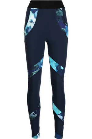 Marchesa Notte Abstract-print high-waisted leggings