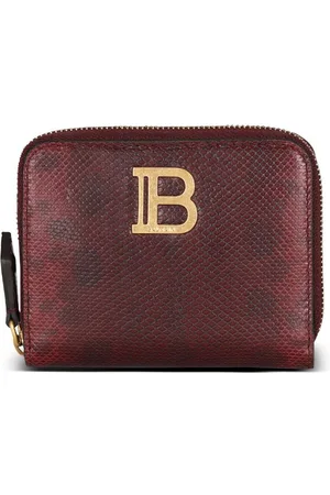 Balmain B logo-plaque zipped wallet