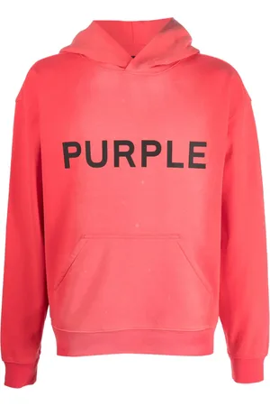 Purple Brand Logo-print cotton hoodie