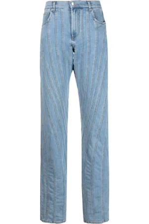 MUGLER Snow Spiral straight-leg jeans