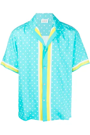 P.A.R.O.S.H. Polka-dot print short-sleeved silk shirt