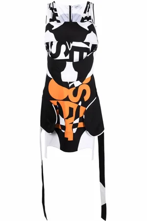 Burberry Panelled graphic print mini dress