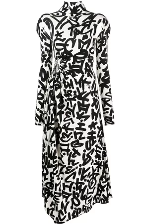 OFF-WHITE Kobieta Sukienki asymetryczne - X Graffiti Milano by Leonardo Totino asymmetric dress