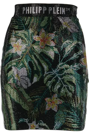 Philipp Plein Crystal-embellished mini skirt