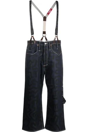 JUNYA WATANABE Straight-leg abstract-print trousers