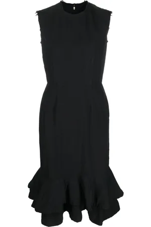 Comme des Garçons Sleeveless ruffle-trim midi dress