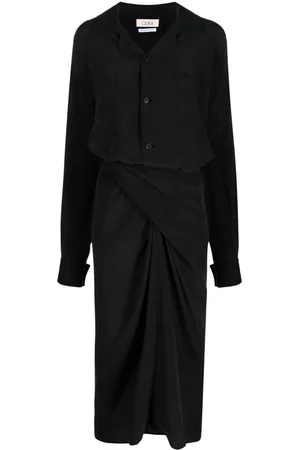 Quira Long-sleeve button-fastening dress