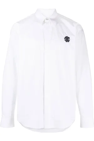 Roberto Cavalli Logo-embroidered cotton shirt