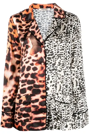Roberto Cavalli Animal-print silk-blend shirt jacket