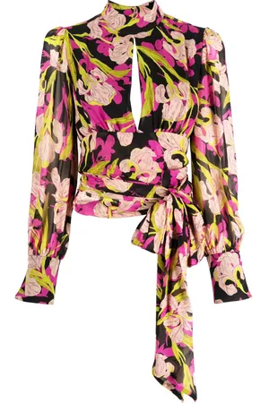 Pinko Floral-print long-sleeve blouse