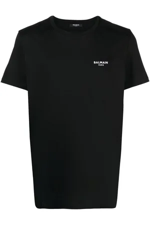 Balmain Flocked-logo cotton T-shirt