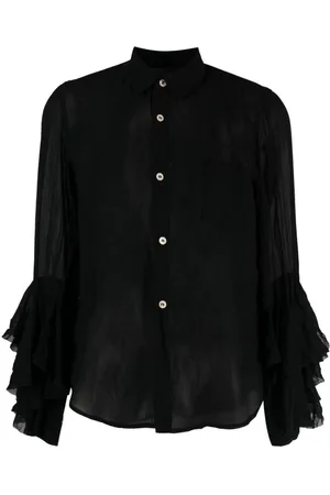 Comme des Garçons Ruffle-detailed semi-sheer shirt