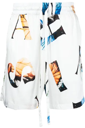 Nahmias Graphic-print silk shorts