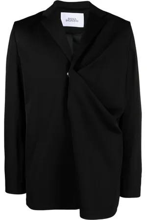 Bianca Saunders Gathered single-breasted blazer