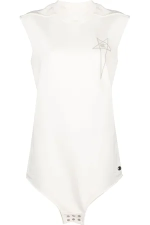 Rick Owens Logo-embroidered cotton tank top
