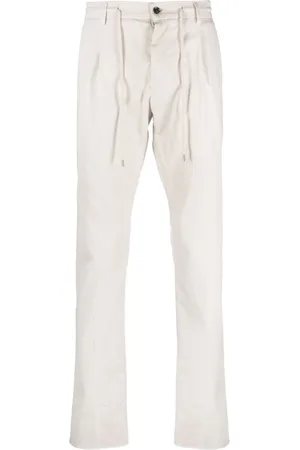 MOORER Anton-WE drawstring tapered trousers
