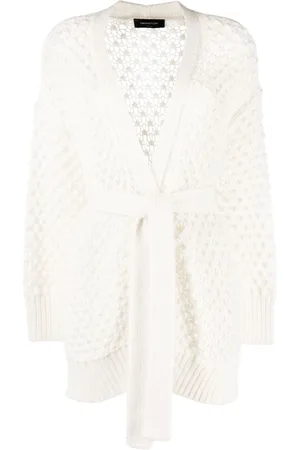 Fabiana Filippi Belted open-knit cardigan