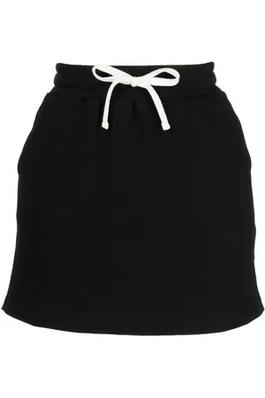 tout a coup Drawstring cotton A-line skirt