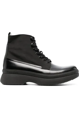 Calvin Klein Lace-up leather boots
