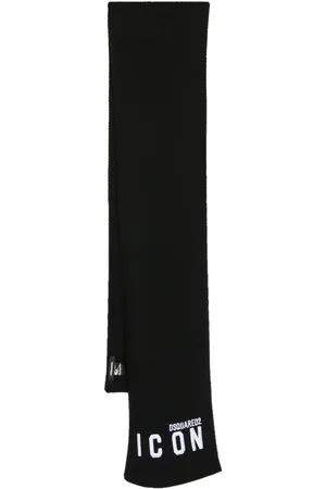 Dsquared2 Logo-appliqué knitted scarf