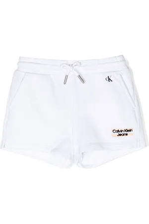 Calvin Klein Logo-embroidered cotton shorts