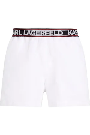 Karl Lagerfeld Essential logo-print swim shorts