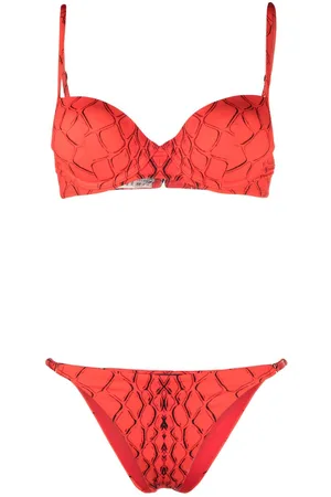 Noire Swimwear Abstract-print bikini set