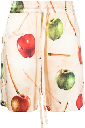 Nahmias Fruit-print silk shorts