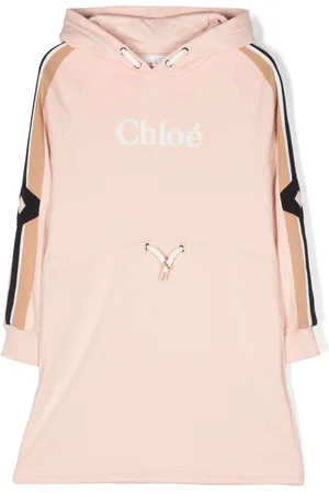 Chloé Logo-embroidered hooded dress