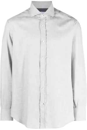 Brunello Cucinelli Long-sleeve cotton-blend shirt