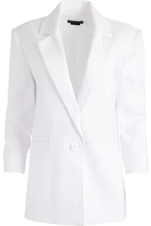 ALICE+OLIVIA Shan shoulder-pad roll-sleeve blazer