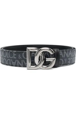 Dolce & Gabbana Logo-buckle leather belt