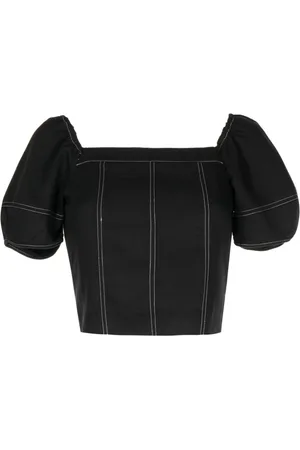 tout a coup Square-neck puff-sleeve top