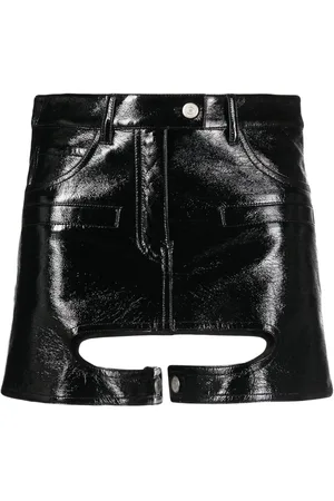 Courrèges Chaps vinyl-effect miniskirt