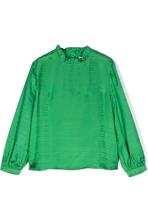 Kenzo Long-sleeve patterned-jacquard blouse