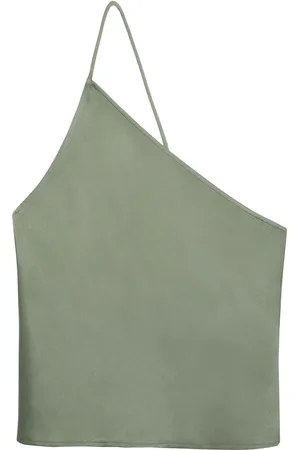 ANINE BING One-shoulder silk top