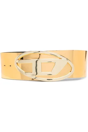 Diesel Logo-plaque metallic belt