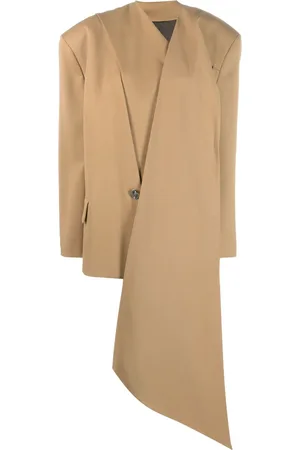 The Attico Scarf-embellished single-breasted blazer