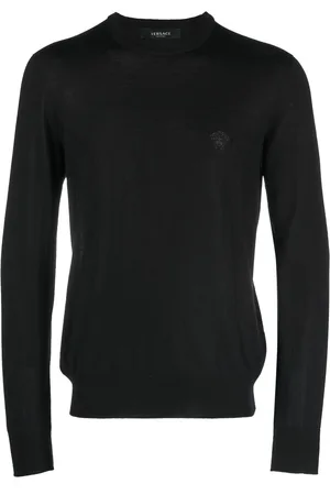 VERSACE Embroidered wool-blend jumper