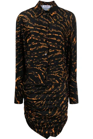 The Attico Abstract-patterned shirt dress