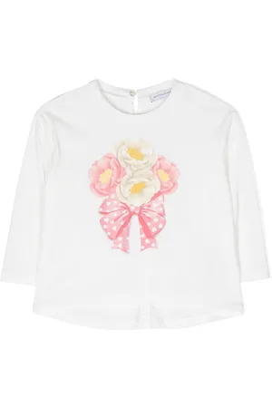 MONNALISA Floral-print long-sleeve T-shirt