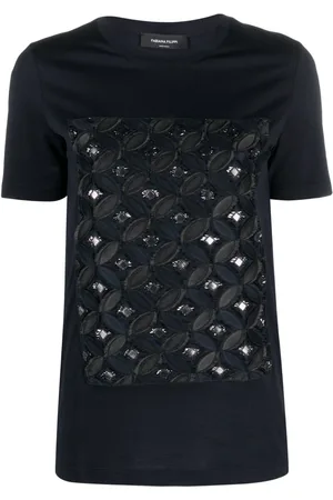 Fabiana Filippi Patterned-jacquard crew-neck T-shirt
