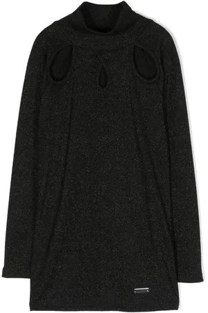 MONNALISA Cut-out sparkle long-sleeve tunic