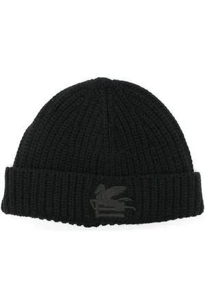 Etro Pegaso-embroidered ribbed beanie